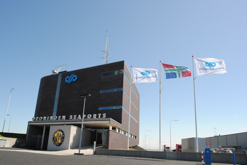 Het kantoor van Groningen Seaports in Delfzijl