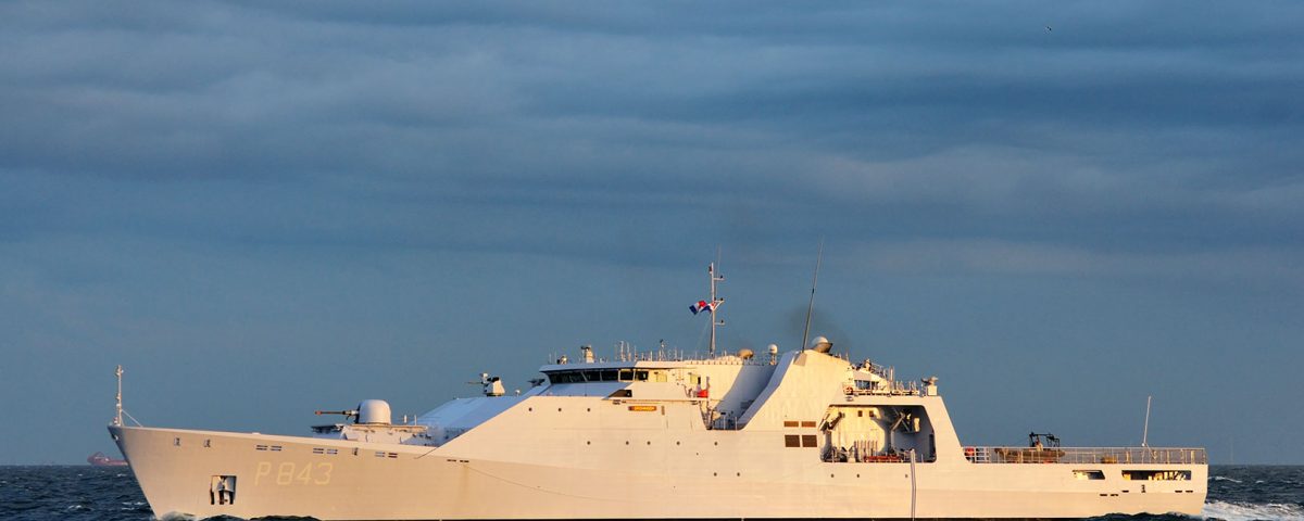 Het patrouilleschip 'de Groningen'