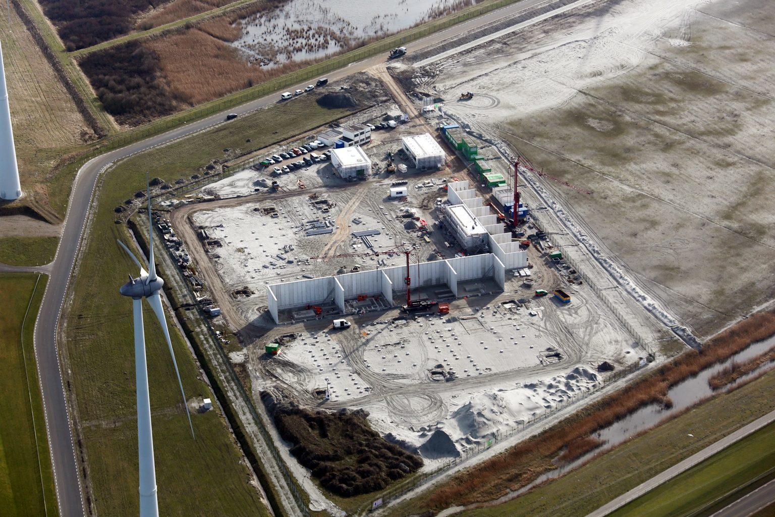 The construction of the transformer substation is well under way