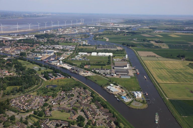 Baggerwerkzaamheden splitsing Eemskanaal-Oude Eemskanaal