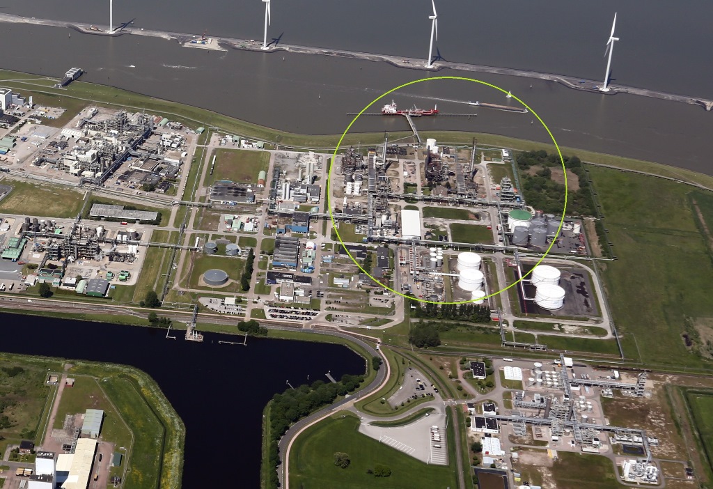 The location of OCI (former BioMCN) at the chemical cluster in Delfzijl 