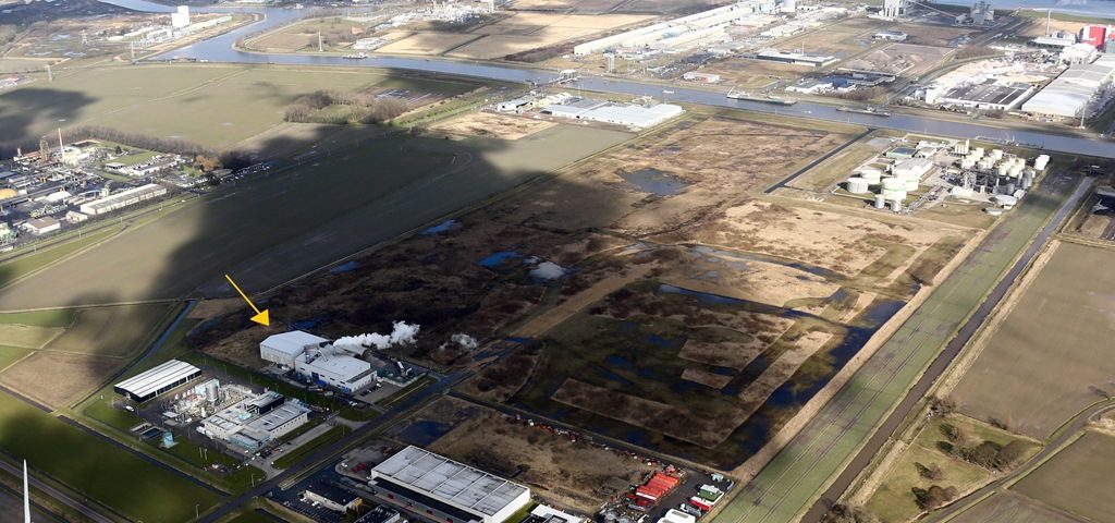 De locatie van Subcoal® Production FRM B.V. op het industriegebied iin Delfzijl