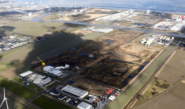 De locatie van Subcoal® Production FRM B.V. op het industriegebied iin Delfzijl