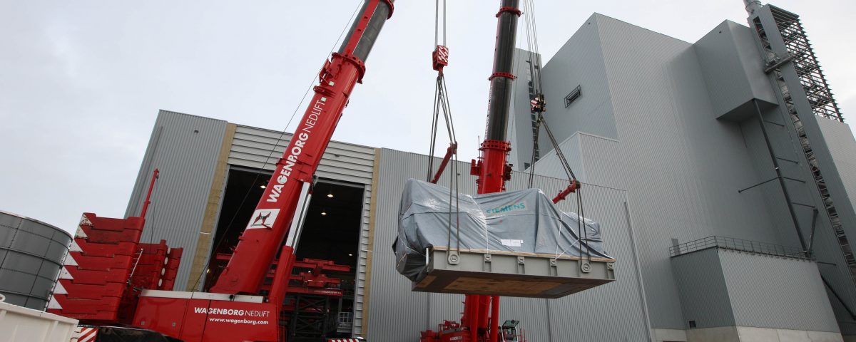 De nieuwe turbine wordt de biomassacentrale in getakeld